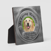 Huisdierhond of kat gedenkteken fotoplaat (Voorkant)