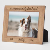 Huisdierhondenherdenking - Ter liefdevolle herinne Fotoplaat (Zijkant)