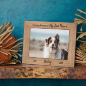 Huisdierhondenherdenking - Ter liefdevolle herinne Fotoplaat (Zijkant)