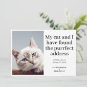 Huisdierkat Foto Nieuwe Adres We Zijn Verhuisd Aan (Staand voorkant)