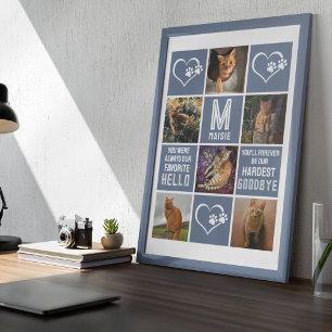 Huisdierkat Herdenkingsfoto Collage  Poster