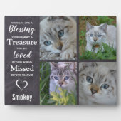 Huisdierkat Herdenkingsgeschenk - Troostgeschenk b Fotoplaat (Voorkant)