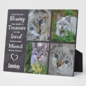 Huisdierkat Herdenkingsgeschenk - Troostgeschenk b Fotoplaat (Zijkant)