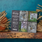 Huisdierkat Herdenkingsgeschenk - Troostgeschenk b Fotoplaat (Zijkant)