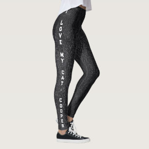 Huisdierkat Moeder Nep Denim Zwarte Broek Retro St Leggings