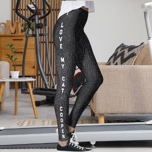 Huisdierkat Moeder Nep Denim Zwarte Broek Retro St Leggings
