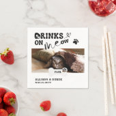 Huisdierkat Naam Op Maat Gemaakte Foto Dranken Zij Servet (Insitu)