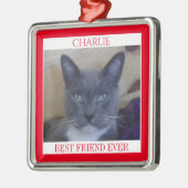 Huisdierliefde Premium vierkante ornament + tekst  (Links)