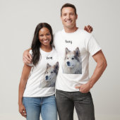 Huisdierliefhebber Aangepaste Foto Naam T-shirt (Unisex)