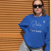 Huisdierliefhebber Blauwe en Witte Script Op Maat Trui