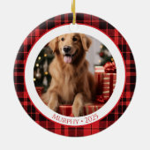 Huisdierliefhebber Kerst Ornament 2025 met Foto (Achterkant)