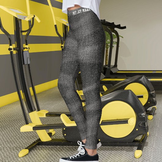Huisdierliefhebber Nep Denim Zwarte Jeans Textuur  Leggings