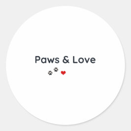 Huisdierliefhebber Sticker 'Pootjes & Liefde'