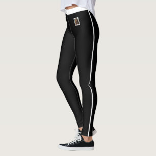 Huisdierliefhebber Witte Streep Sportief Zwart Per Leggings