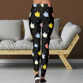 Huisdierliefhebber Zwart Rood Geel  Kittens Katten Leggings