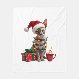 Huisdierliefhebbers Mooie Sphynx kat Rendier Gewei Fleece Deken