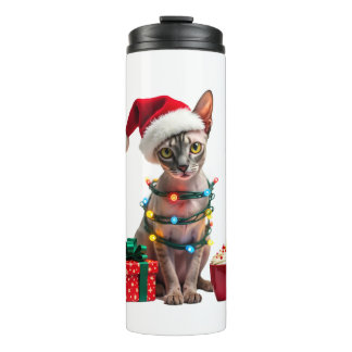 Huisdierliefhebbers Mooie Sphynx kat Rendier Gewei Thermosbeker