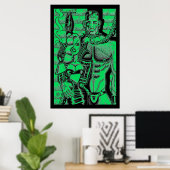 Huisdiermonsterposter Poster (Thuiskantoor)