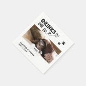 Huisdiernaam Op maat gemaakte foto Dranksjes zijn  Servet (Hoek)