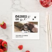 Huisdiernaam Op maat gemaakte foto Drinken op mij Servet (Insitu)