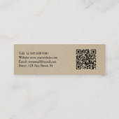 Huisdieroppas Kraftpapier Qr Code Professioneel Mini Visitekaartje (Achterkant)