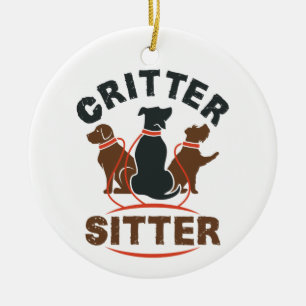 Huisdieroppasser Cute Pet Sitter Keramisch Ornament