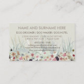 Huisdieroppasser Uitlaatservice honden verzorging  Visitekaartje (Achterkant)
