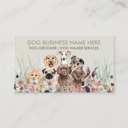 Huisdieroppasser Uitlaatservice honden verzorging  Visitekaartje (Voorkant)