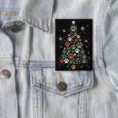 Huisdierpoot Kerstboom Katten Hondenliefhebber Ker Button (Insitu)