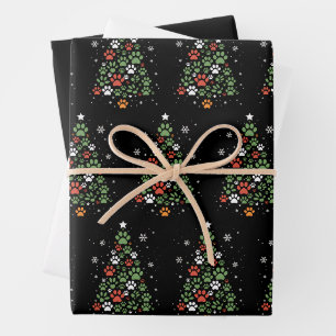Huisdierpoot Kerstboom Katten Hondenliefhebber Ker Inpakpapier Vel