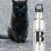 Huisdierpootafdrukken Vet Monogram Waterfles