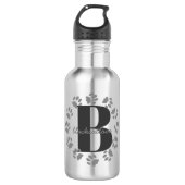 Huisdierpootafdrukken Vet Monogram Waterfles (Voorkant)