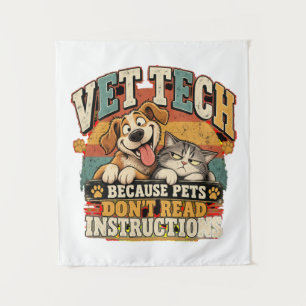 Huisdierposter voor vee-tech 'Dieren lezen geen in Wandkleed