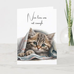 Huisdierverlies Kitty in een Dekentje Kaart