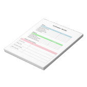 Huisdierverzorger Checklijst Notitieblok (Linkerzijde)