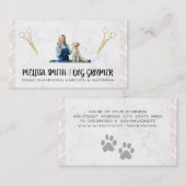 Huisdierverzorger met hond | Dierenverzorging Visitekaartje (Voorkant / Achterkant)