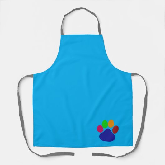 Huisdierverzorging Blauw Schort (Voorkant)