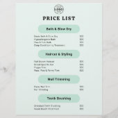 Huisdierverzorging Foto QR-code Groene Flyer (Achterkant)