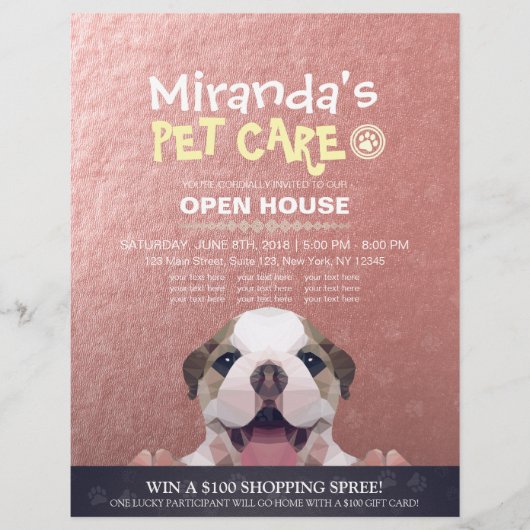 Huisdierverzorging Kapwinkel Huisdier Schoonheidss Flyer (Voorkant)