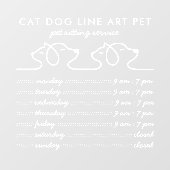 Huisdierverzorging Katten en honden minimaal moder Raamsticker (Vel)