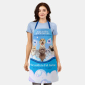 Huisdierverzorging Navy Blue Bubble Honden Katten  Schort (Gedragen)