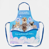 Huisdierverzorging Navy Blue Bubble Honden Katten  Schort (Voorkant)