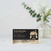 Huisdierverzorgingssalon Goud Glanzend Visitekaartje (Staand voorkant)