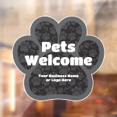 Huisdiervriendelijk Honden Welkom Pootafdruk Eigen Raamsticker (Vel 2)
