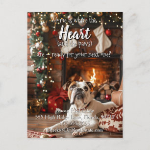Huisdiervriendelijk vastgoed Kerst hond Briefkaart