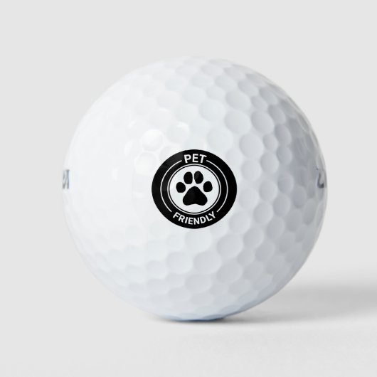 Huisdiervriendelijke Bestie Westie Drawn Paw - Zwa Golfballen (Voorkant)
