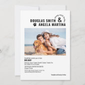 Huisdiervriendelijke Moderne Huwelijksuitnodiging Kaart (Voorkant)