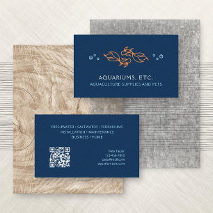 Huisdierwinkel voor aquariumvijlvis visitekaartje