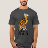 Huiselijk Bengalen Kat Papa T-shirt (Voorkant)