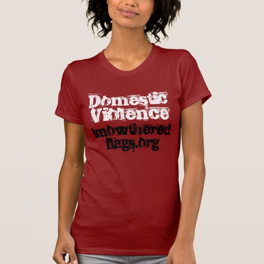 Huiselijk geweld, bekende vlaggen.org t-shirt (Voorkant)